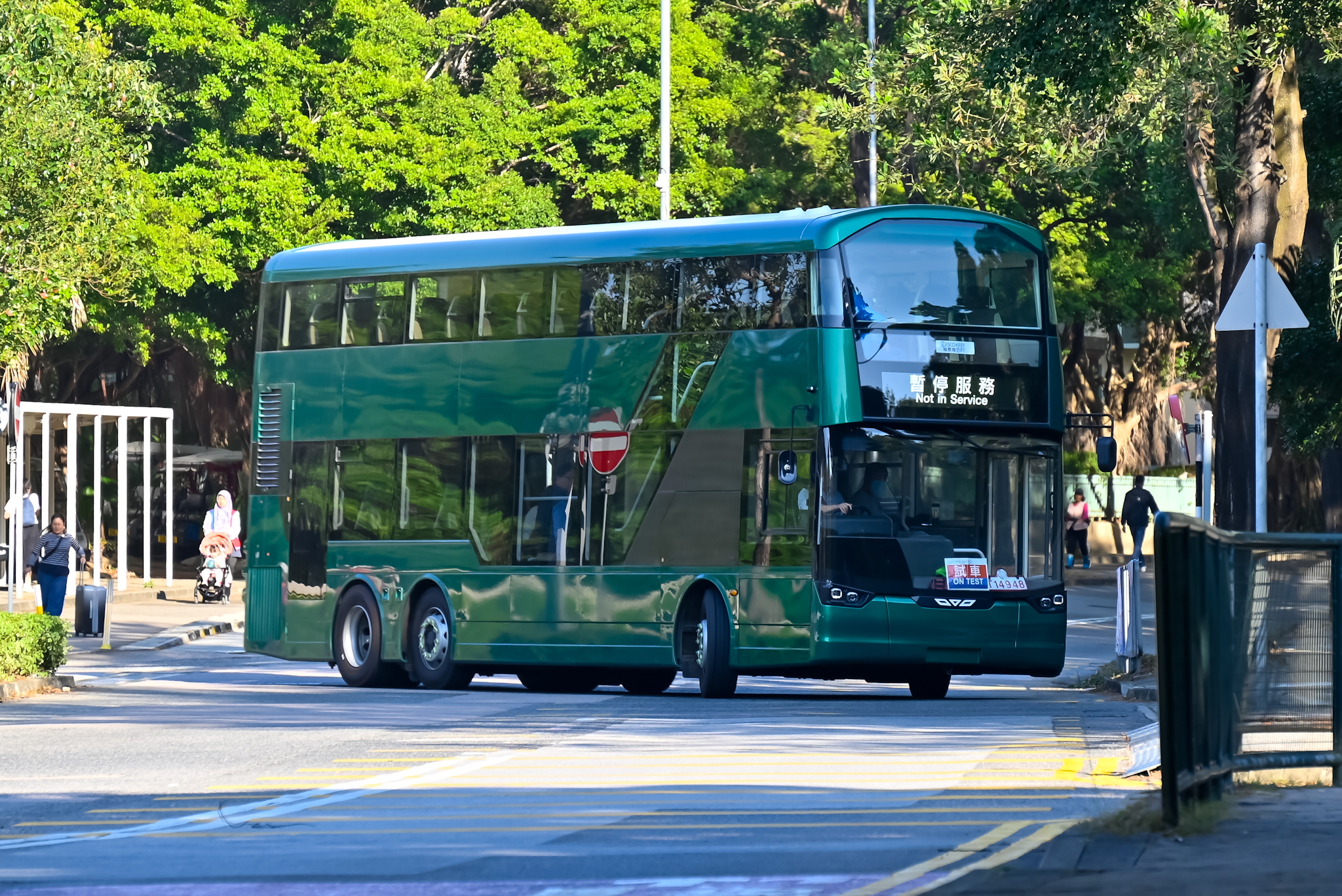 綠色電動雙層巴士Wright Streetdeck Electroliner到訪愉景灣進行實地路試 - HK Bus Channel 巴士台